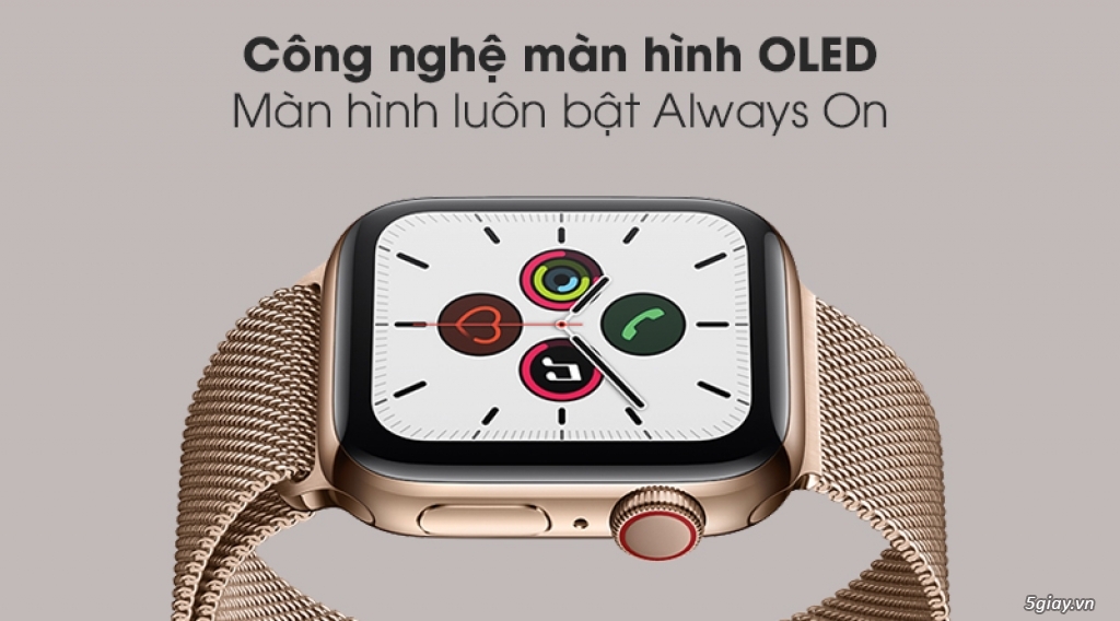 Đồng hồ Apple Watch Series 5 thép ( stainless ) 44mm black new seal - 4