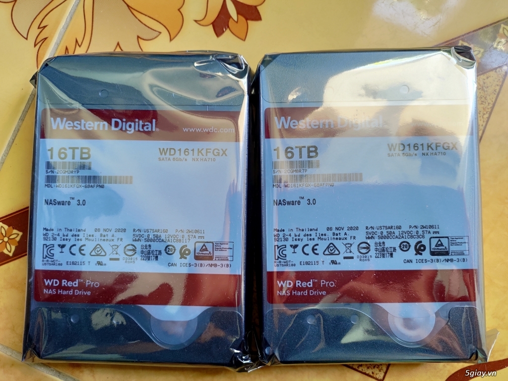 Xách tay ổ cứng gắn trong Western Digital 16TB dành cho NAS Pro
