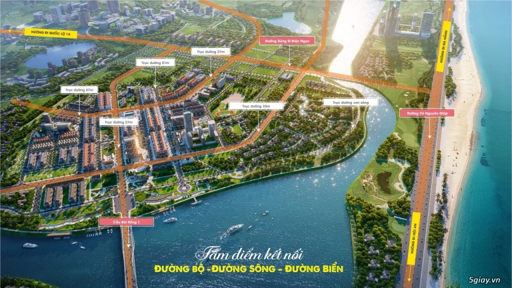 Cần bán lô đất mặt tiền đường 10.5m dự án Indochina Riverside Complex