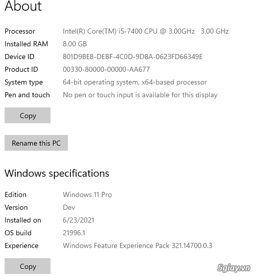 Thùng máy HP i5-7400