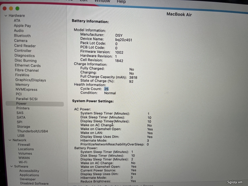 Bán MacBook Air 2019 Retina 13' SSD 512G, Mới Sạc Pin 25 Lần, Như Mới - 9