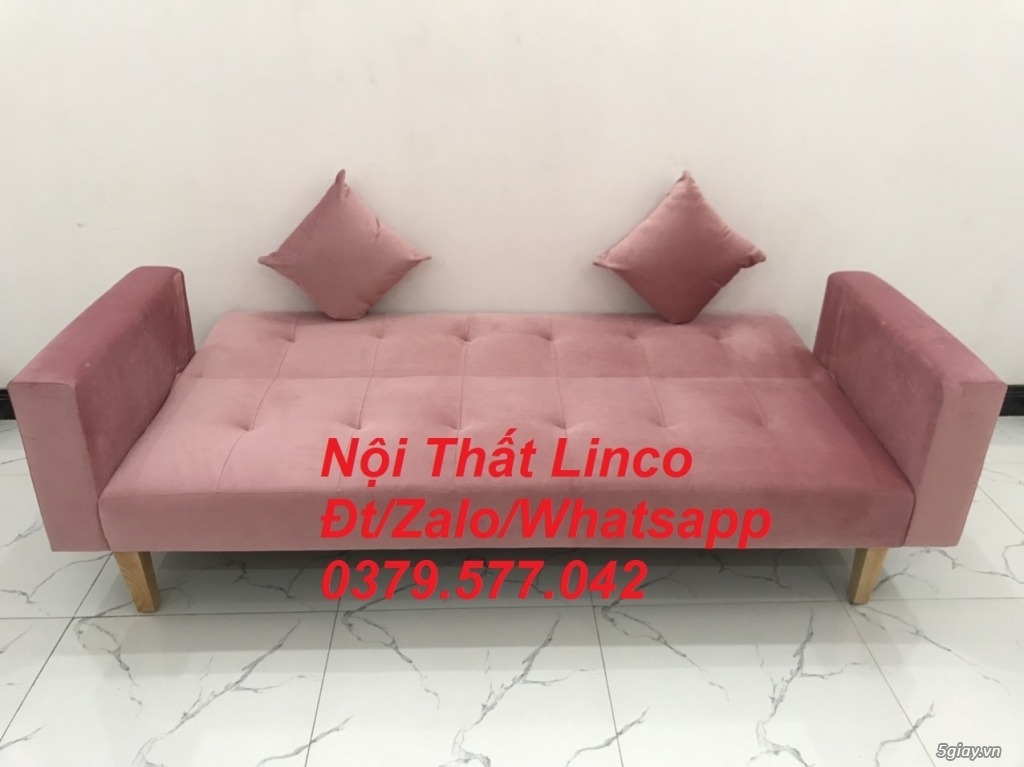 Bộ ghế sofa băng giường đa năng hồng phấn Nội thất Linco Đà Nẵng - 4