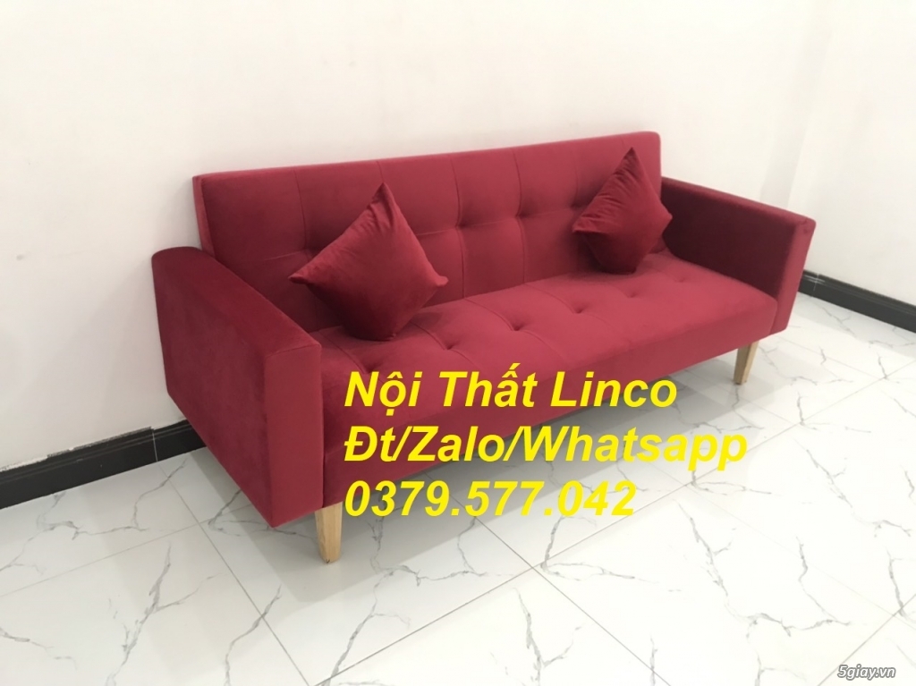 Bộ ghế sofa băng giường nằm đa năng đỏ đô Nội thất Linco Bình Phước - 1