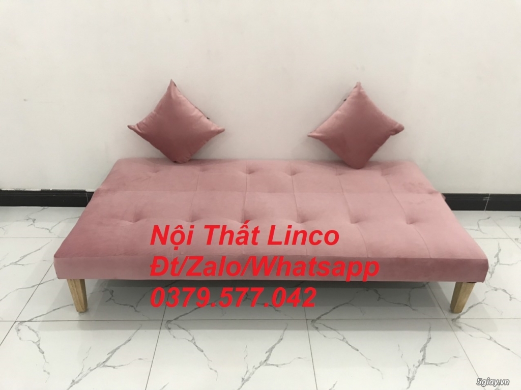 Bộ ghế sofa băng giường đa năng hồng phấn Nội thất Linco Đồng Tháp - 2
