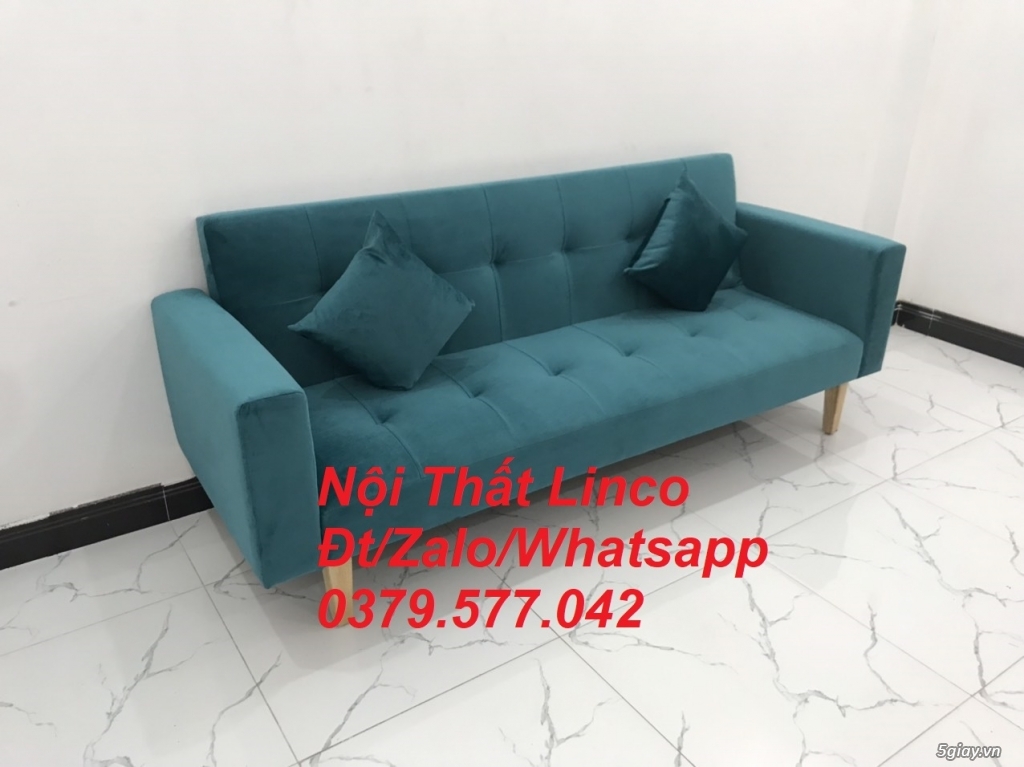Bộ ghế sofa băng giường đa năng xanh cổ vịt Nội thất Linco Đồng Tháp - 2