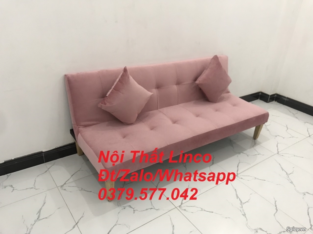 Bộ ghế sofa băng giường đa năng hồng phấn Nội thất Linco Đồng Tháp - 1