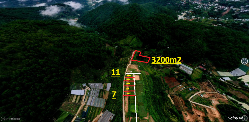 Bán đất Đà Lạt  3200m2  view đẹp săn mây , rừng thông