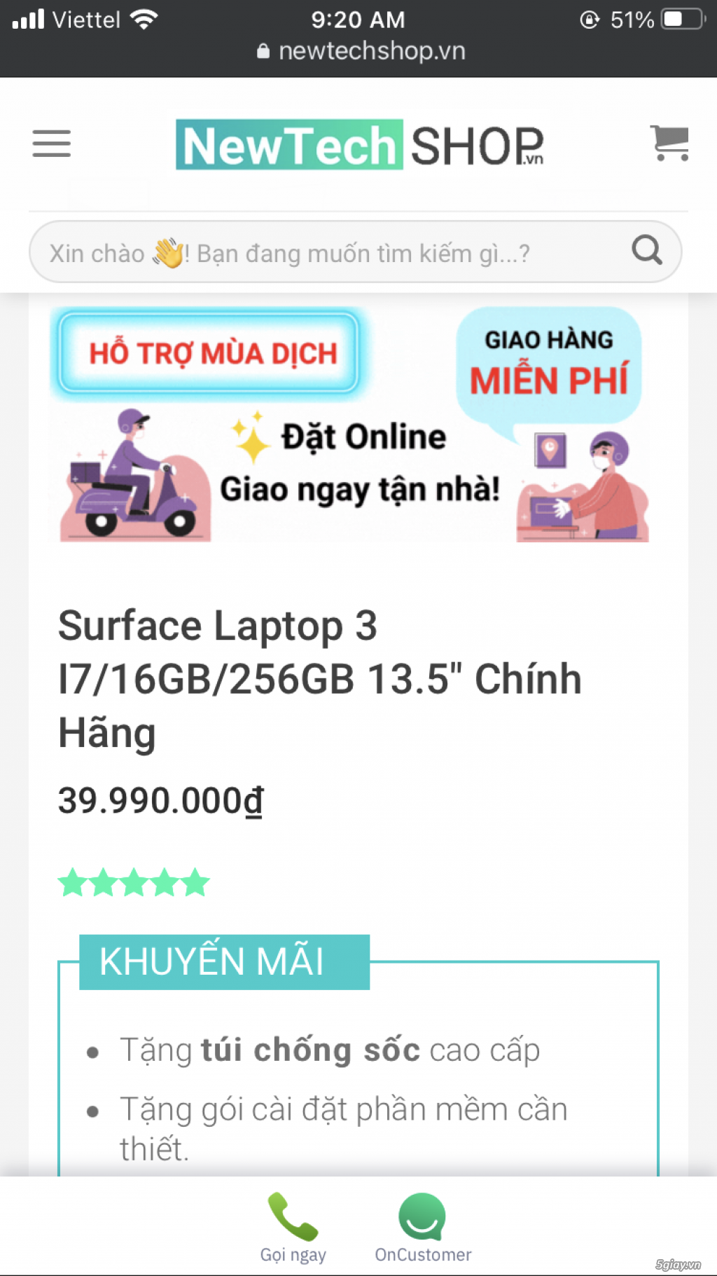 Surface laptop 3 13in & 15in new 100% giá rẻ i7 16gb 256 & 512 - 6