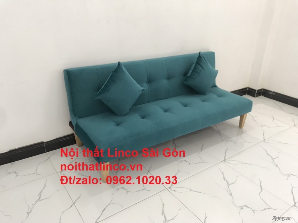 Ghế sofa giường 1m7 mini giá rẻ xanh lá cây đậm đẹp| Nội Thất Linco SG - 4