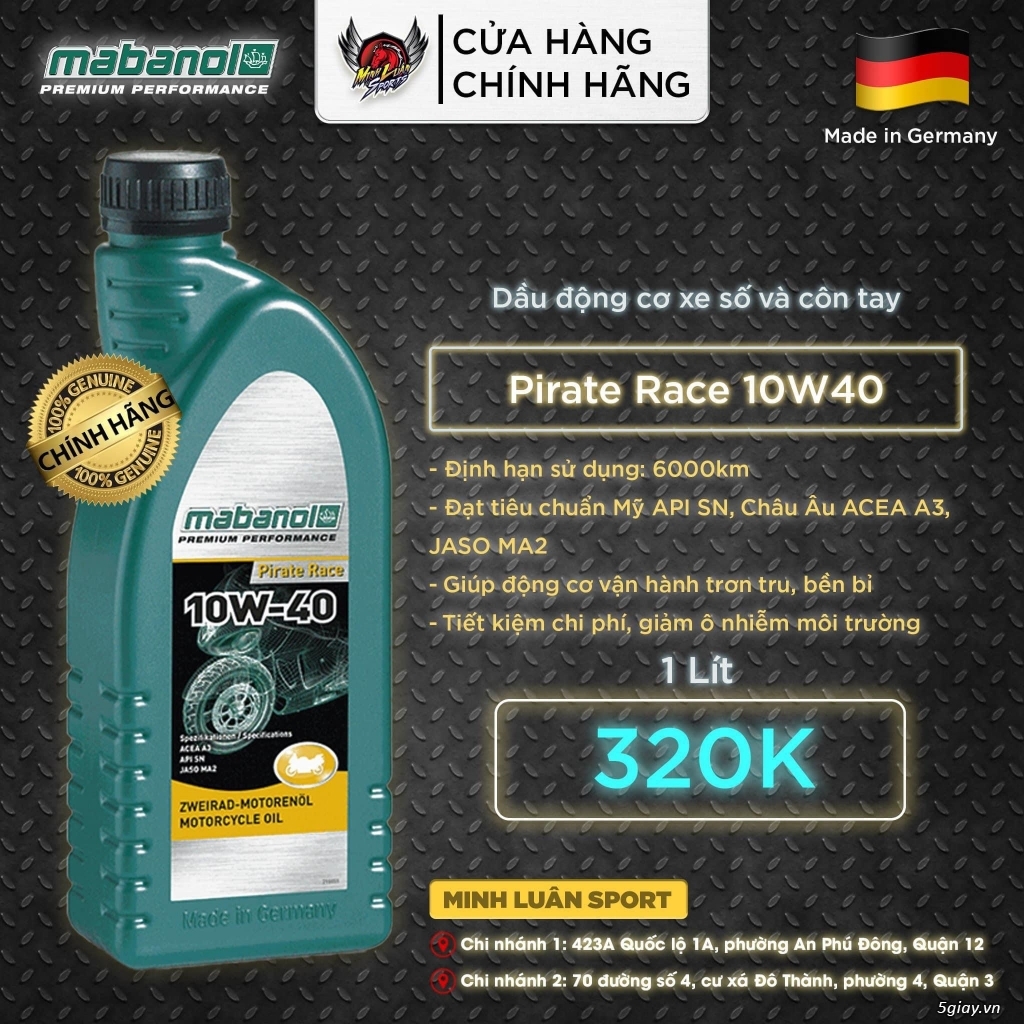 Nhớt Mabanol cao cấp