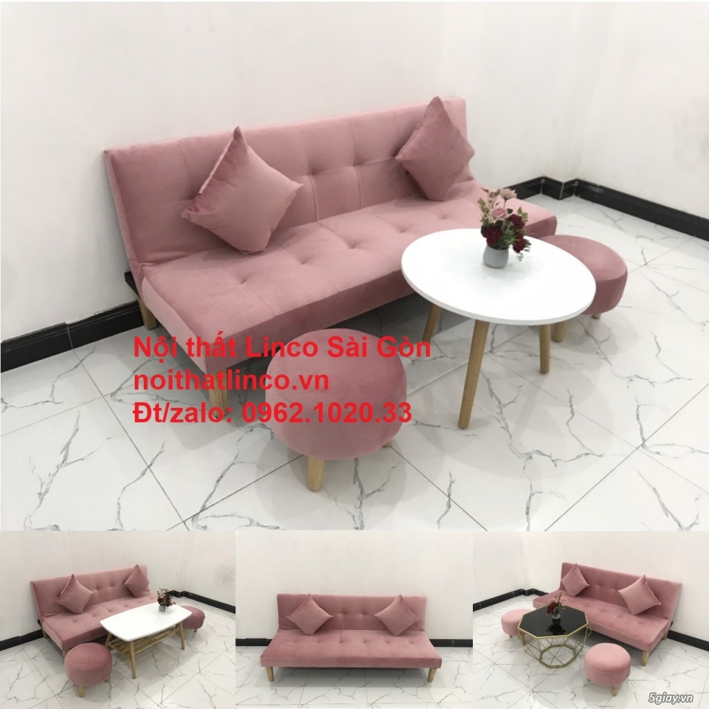 Bộ bàn ghếsopha màu hồng cách sen giá rẻ hiện đại Nội thất Linco SG