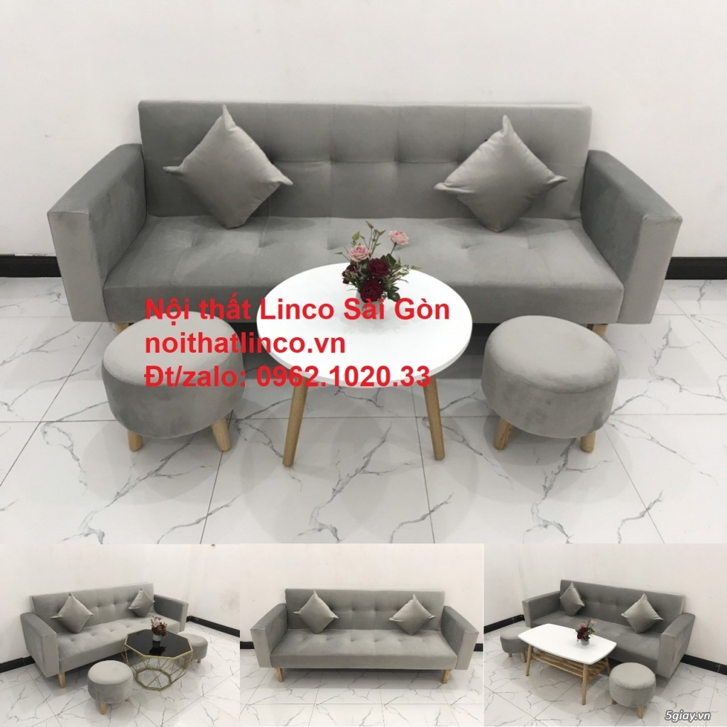 Bộ ghế sofa giường nằm 2m giá rẻ|sopha phòng khách đẹp|salong Linco SG