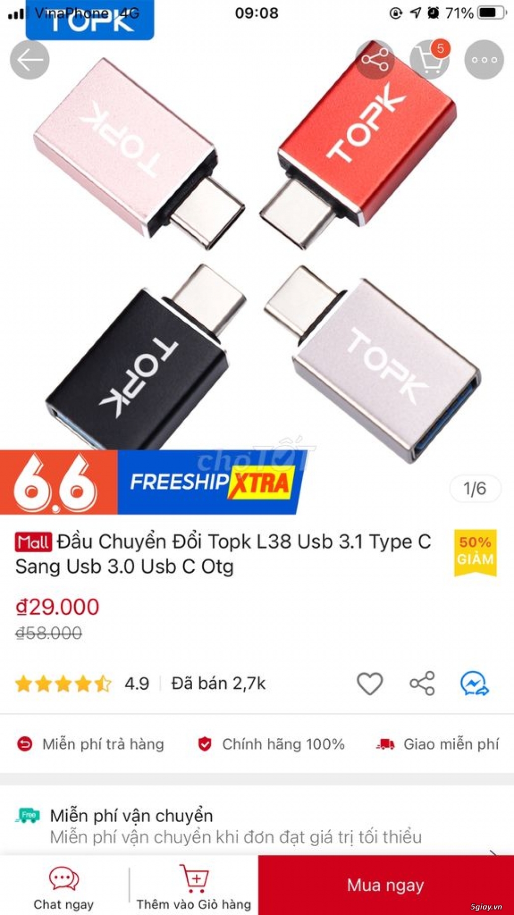 HUB type C sang HDMI, USB3.1 chính hãng, giá rẻ - 2