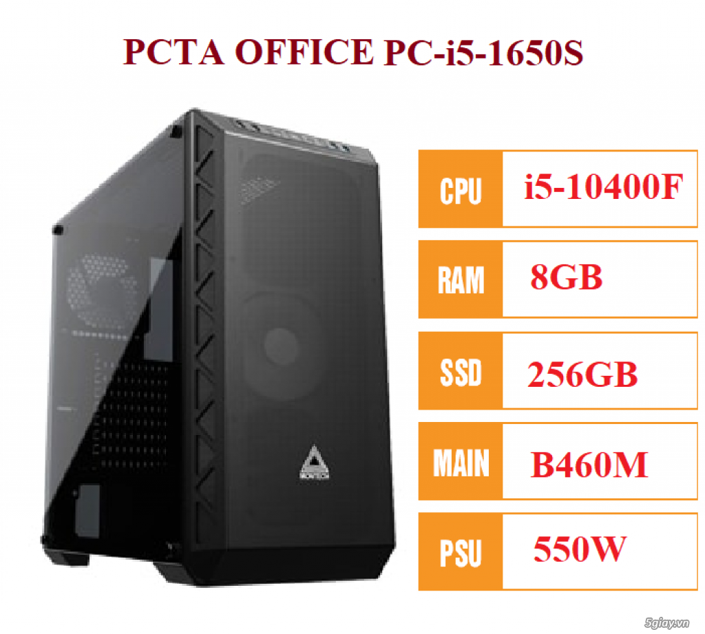 Máy tính văn phòng PCTA PC-i5-1650S Intel Core i5-10400F