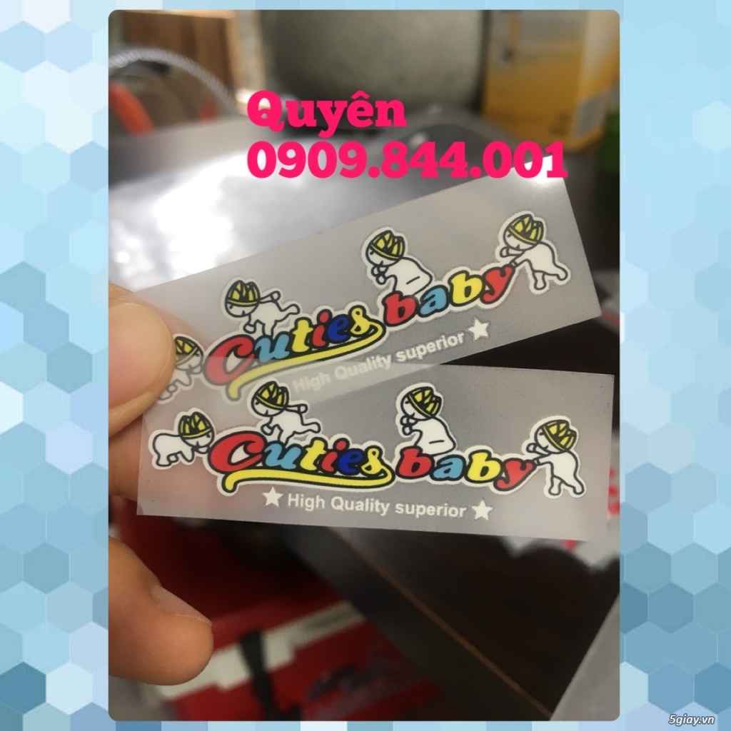 Nhãn ép nhiệt ( tem mác ép nhiệt) - 1