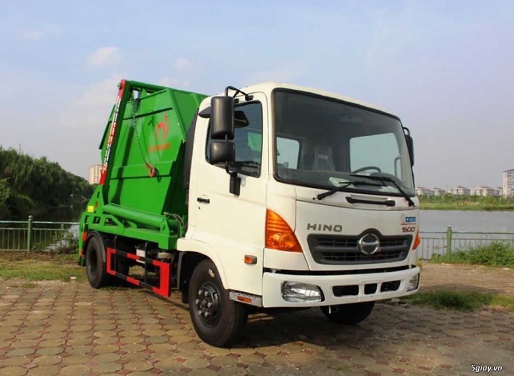 Xe chở bùn thùng rời HINO 5 khối - 1