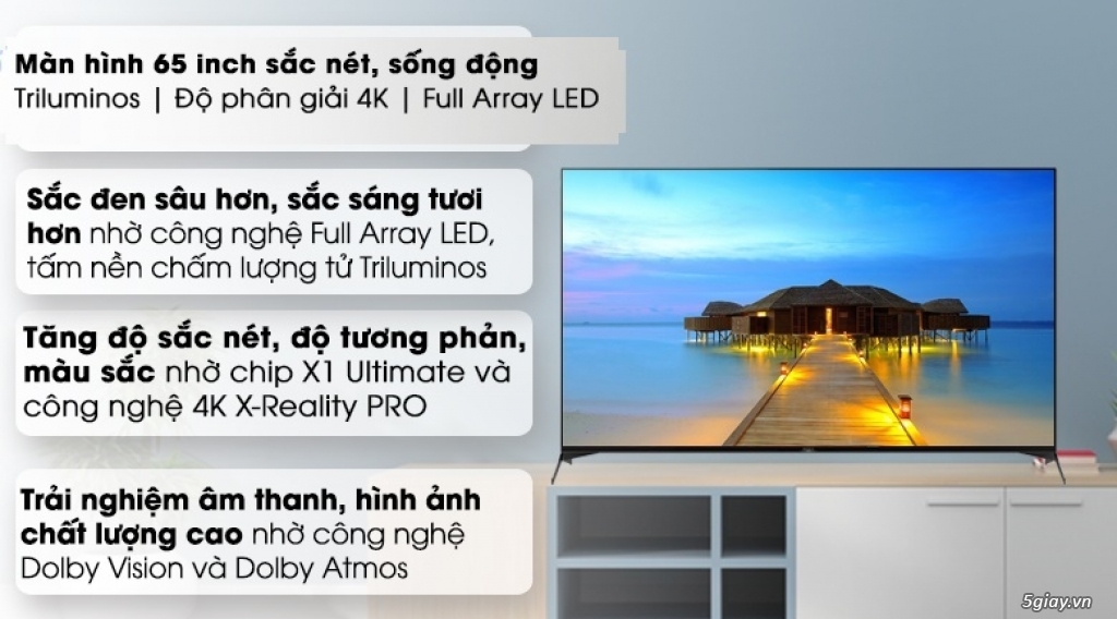 TV 4K SONY KD-65X90J 65in Google TV Dòng Series X90 - 4