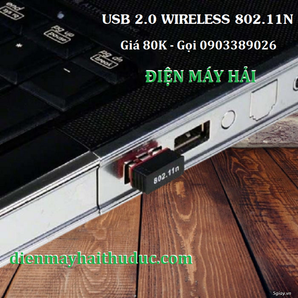 USB 2.0 Wireless Mini 802.11N giá 80K/ cái xài được cho PC và Laptop - 1