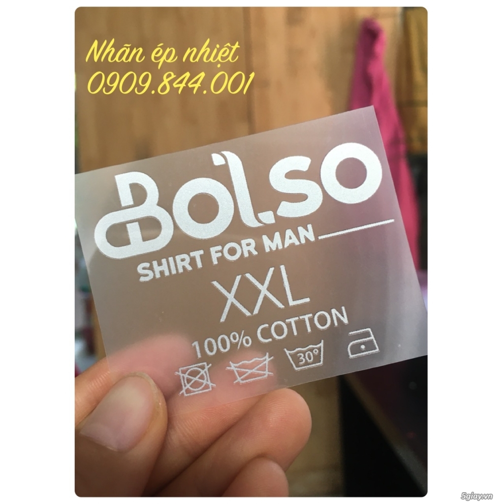 Nhãn ép nhiệt ( tem mác ép nhiệt)