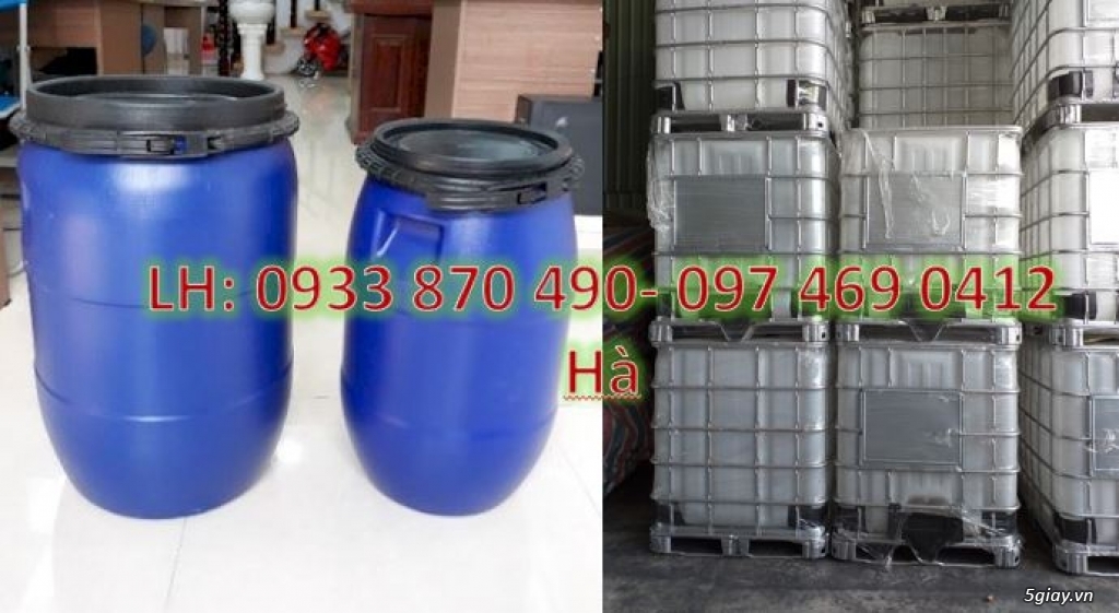 Bán thùng nhựa IBC 1000 lít, thùng phuy nhựa 220 lít, Phuy nhựa 50 lít - 1