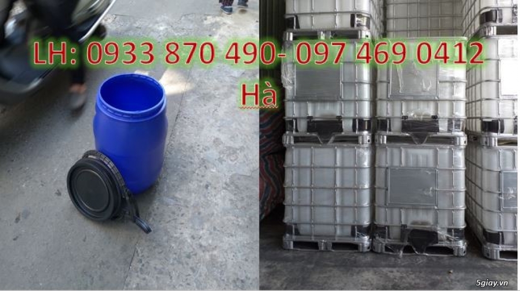 Bán thùng nhựa IBC 1000 lít, thùng phuy nhựa 220 lít, Phuy nhựa 50 lít - 2