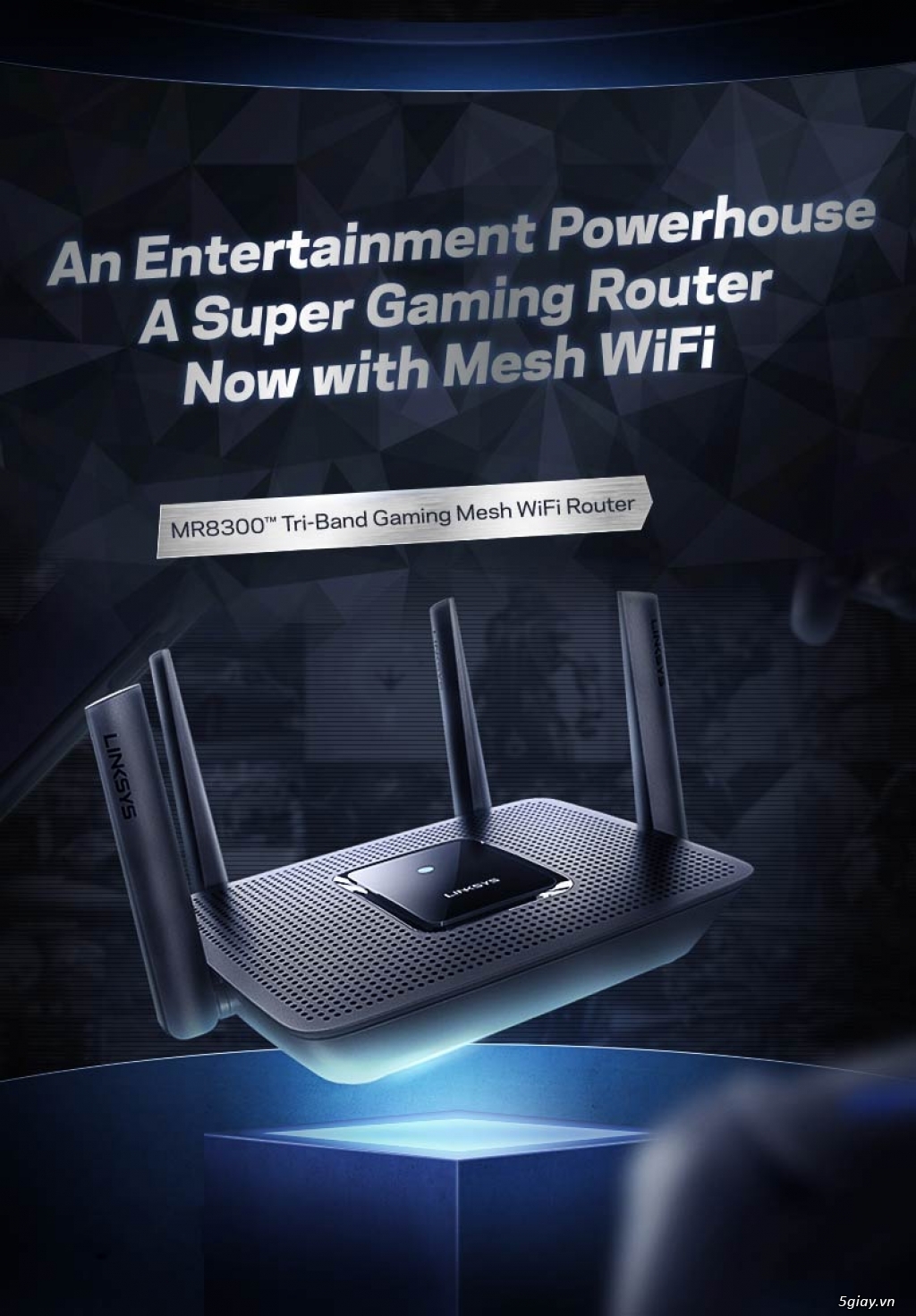 Bộ phát wifi Mesh Linksys Gaming MR8300 mu-mimo tri-band Ac2200mb USA. - 3