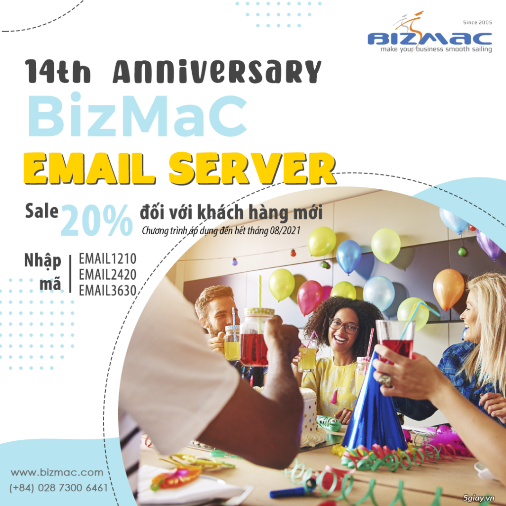 Email server giá rẻ, giảm 20%