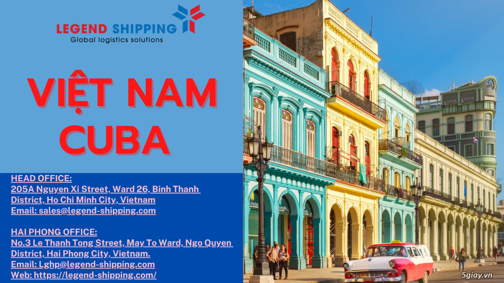 DỊCH VỤ XUẤT NHẬP KHẨU SANG CUBA