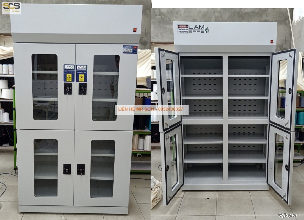 Tủ đựng hóa chất có quạt hút - 4