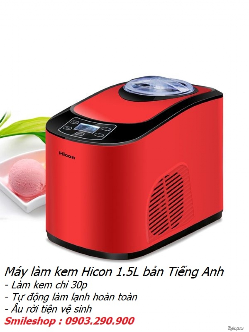 Máy làm kem tự động Hicon ICM15A, Máy làm kem Fuxin ICM1000A giá rẻ - 4