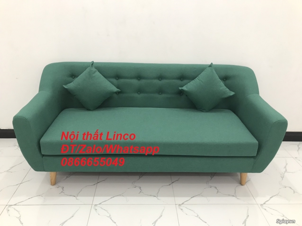 Ghế sofa băng giá rẻ Sopha văng hiện đại màu xanh lá đẹp ở Phan Rang - 1