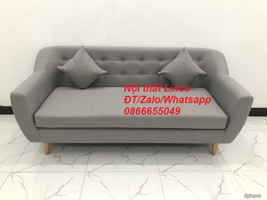 Sofa băng dài 1m9 giá rẻ màu xám ghi trắng tro bạc sang Quảng Bình - 1
