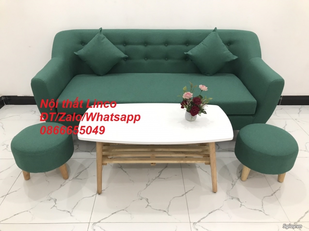Bộ bàn ghế salong Sofa băng xanh lá cây ngọc giá rẻ đẹp ở Trà Vinh - 1