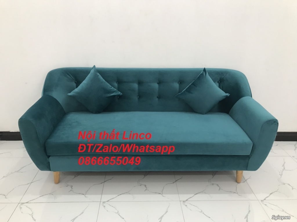 Bàn ghế sofa băng hiện đại xanh cổ vịt giá rẻ ở tại Nội thất Hậu Giang - 1