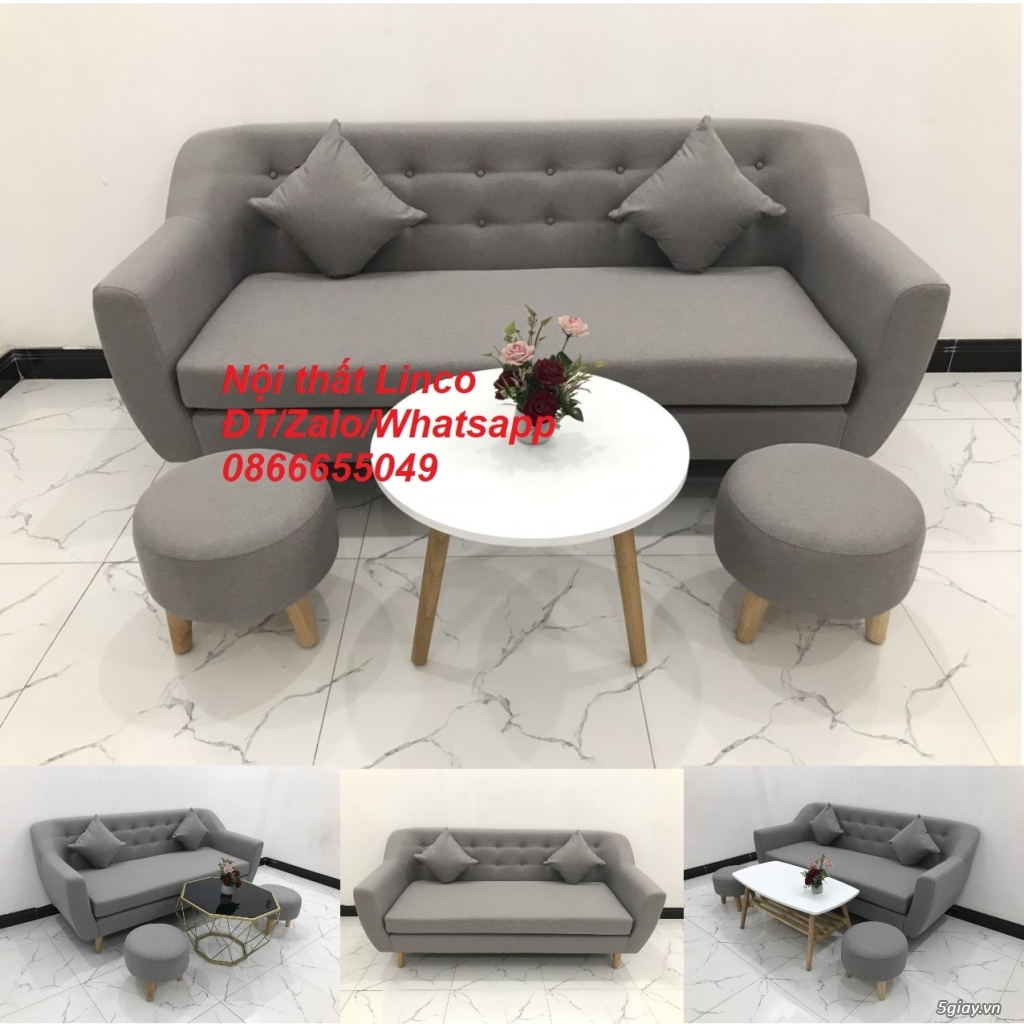 Sofa băng dài 1m9 giá rẻ màu xám ghi trắng tro bạc sang Quảng Bình