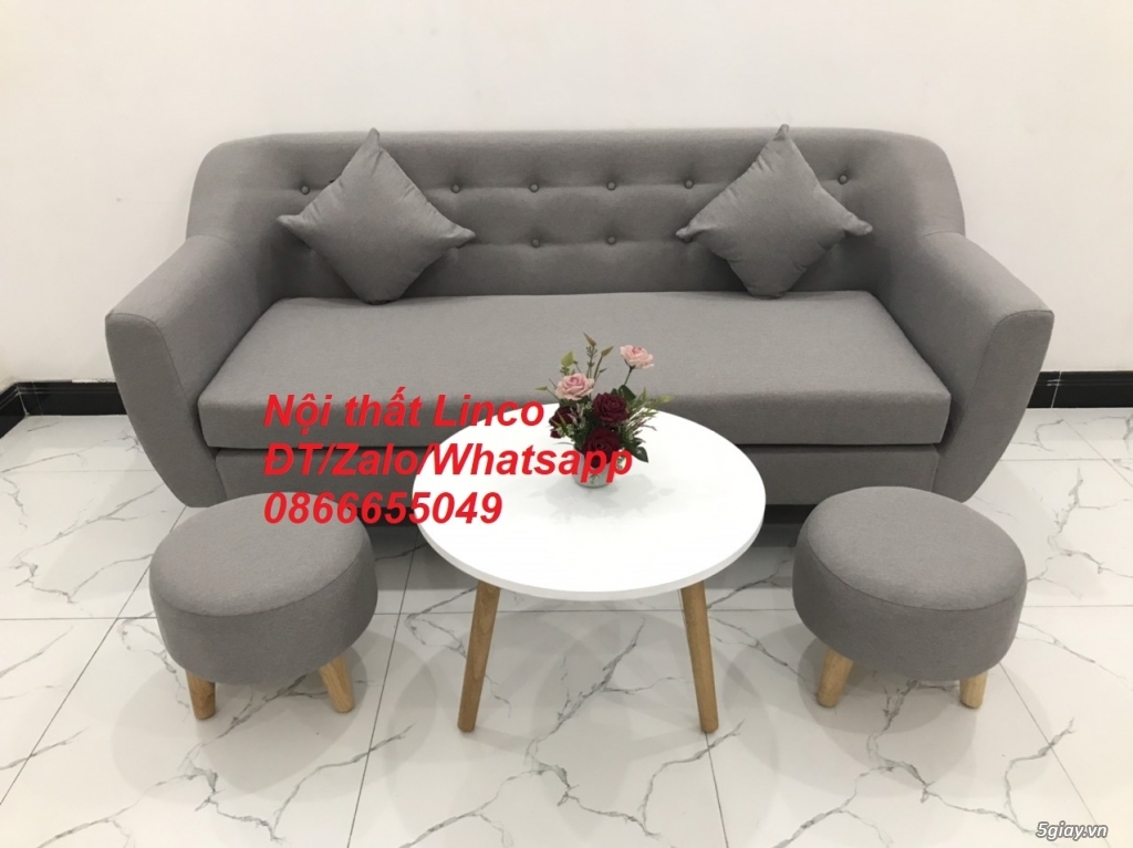 Sofa băng dài 1m9 giá rẻ màu xám ghi trắng tro bạc sang Quảng Bình - 2