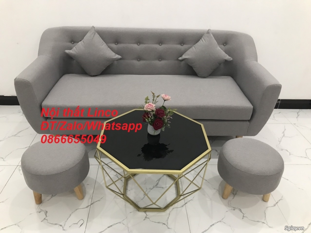 Sofa băng dài 1m9 giá rẻ màu xám ghi trắng tro bạc sang Quảng Bình - 4