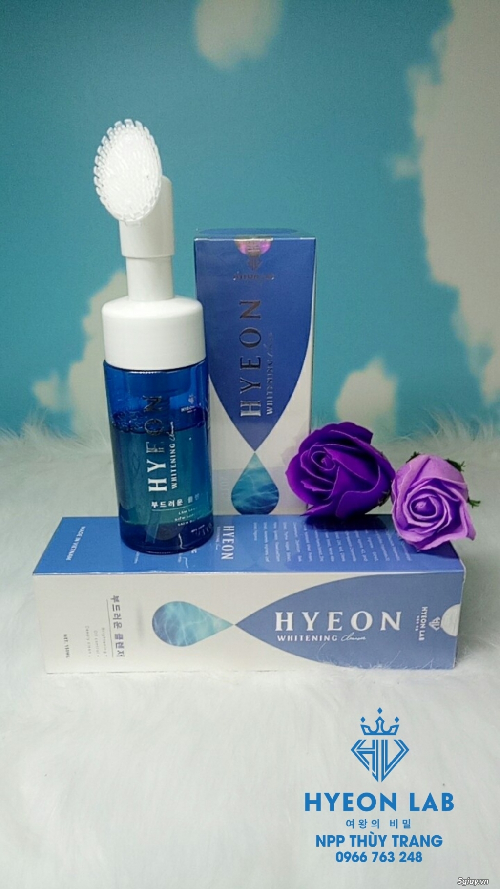 Sữa rửa mặt đầu cọ Hyeon lab, mỹ phẩm cao cấp Hyeon lab.