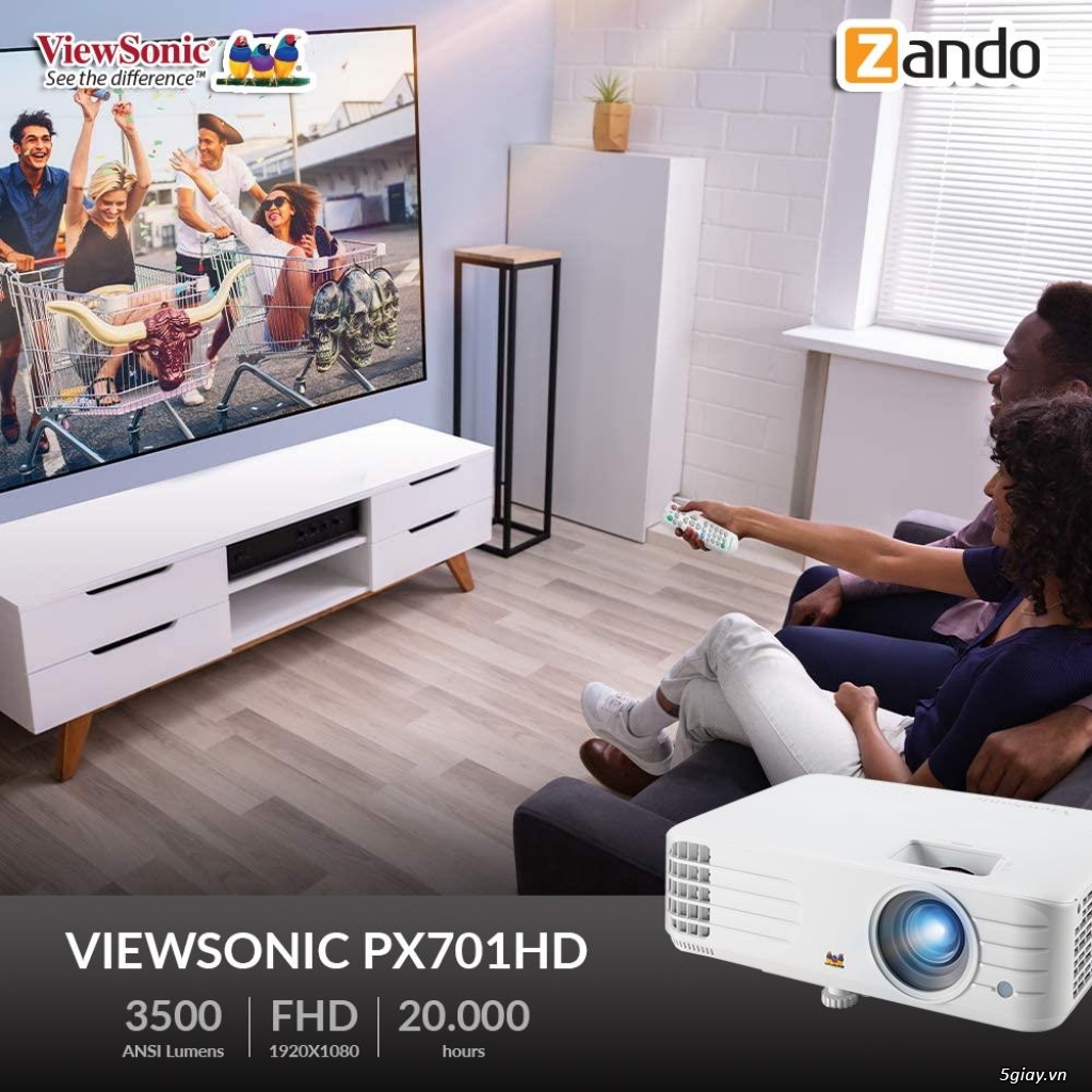 Viewsonic PX701HD - Máy chiếu giải trí tại nhà đa năng - 6