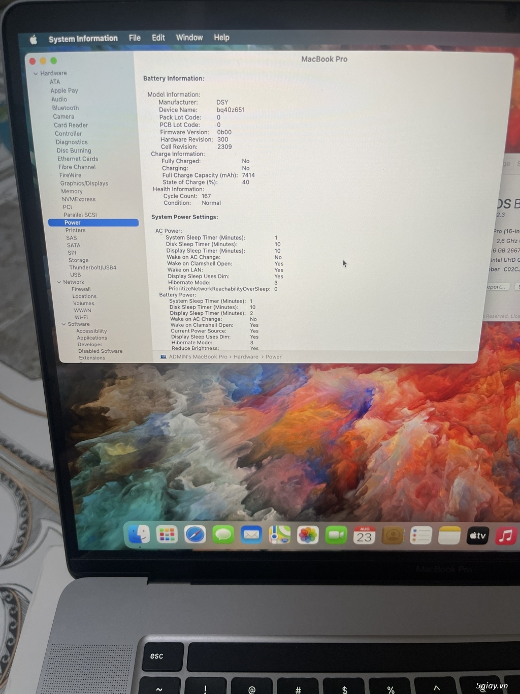 Macbook Pro 16 2019 MVVJ2 Fullbox như mới dùng hết 1 năm - 15