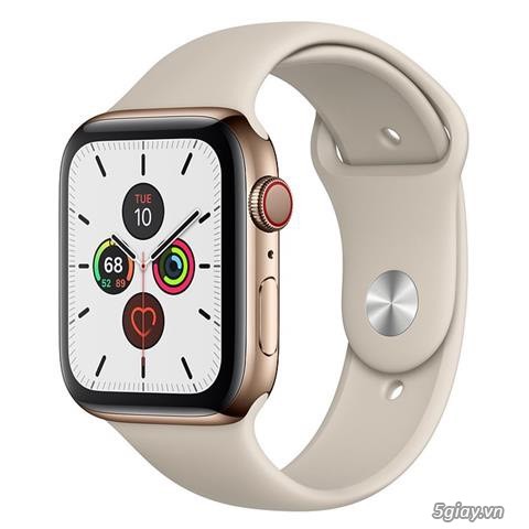 Đồng hồ Apple watch thép 5 40mm / 44mm vàng cao su new seal esim