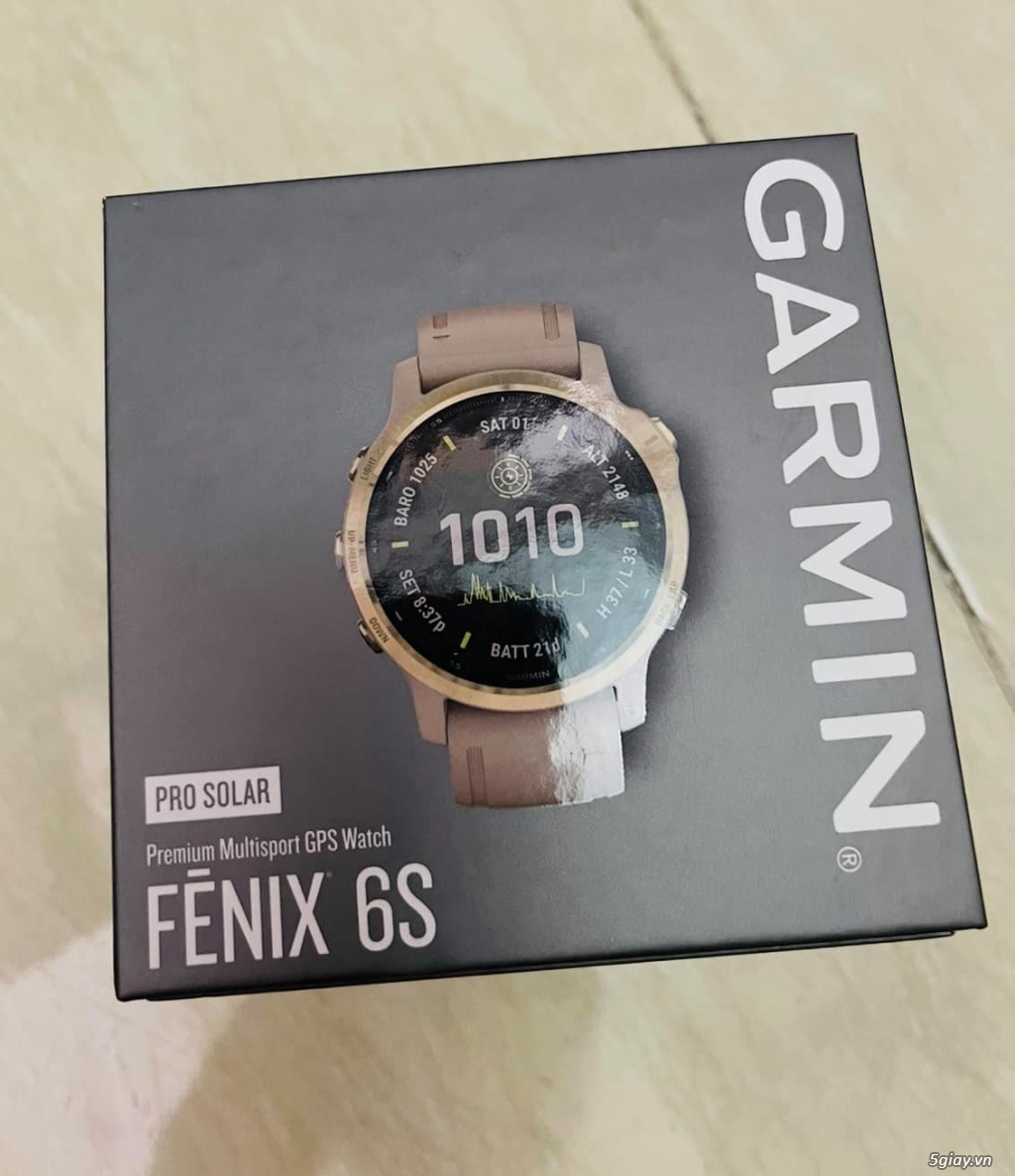 Đồng hồ thông minh Garmin Fenix 6S Pro Solar gold new 100% nguyên hộp