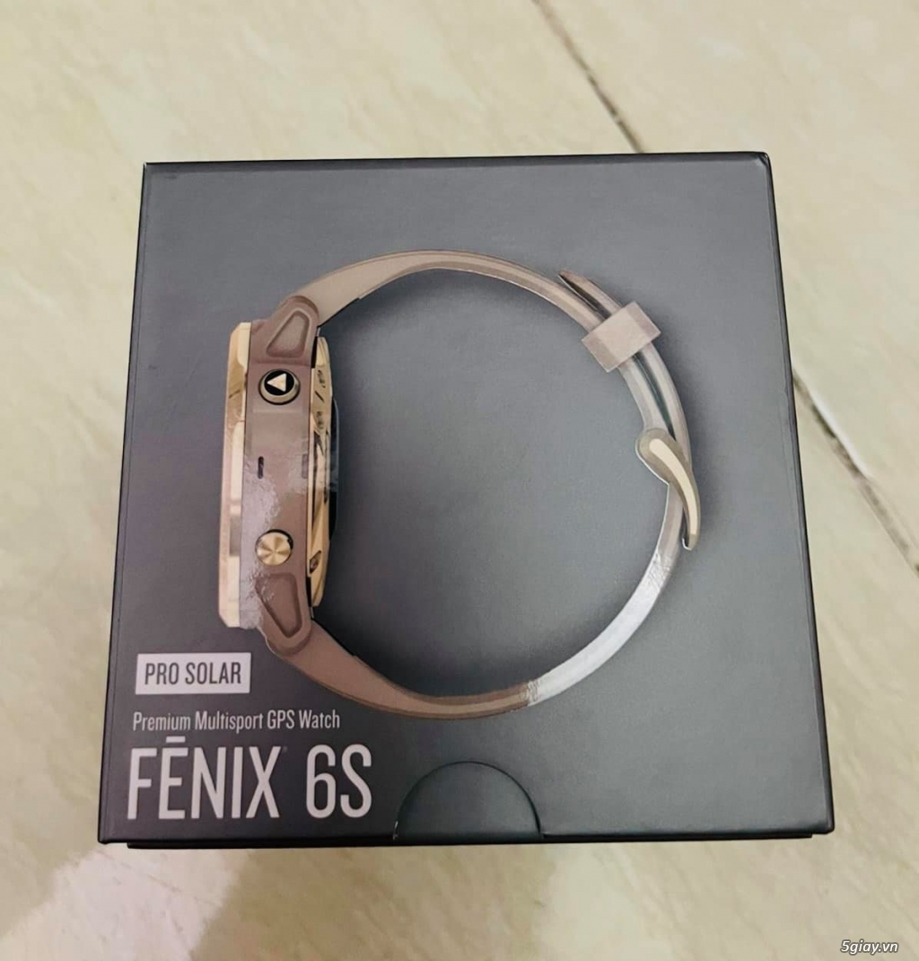 Đồng hồ thông minh Garmin Fenix 6S Pro Solar gold new 100% nguyên hộp - 2