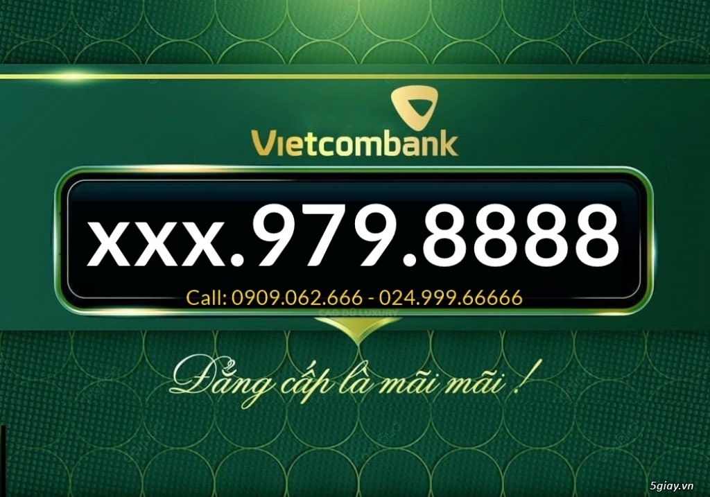Tài khoản ngân hàng số đẹp vietcombank - Call: 0909.062.666 - 8