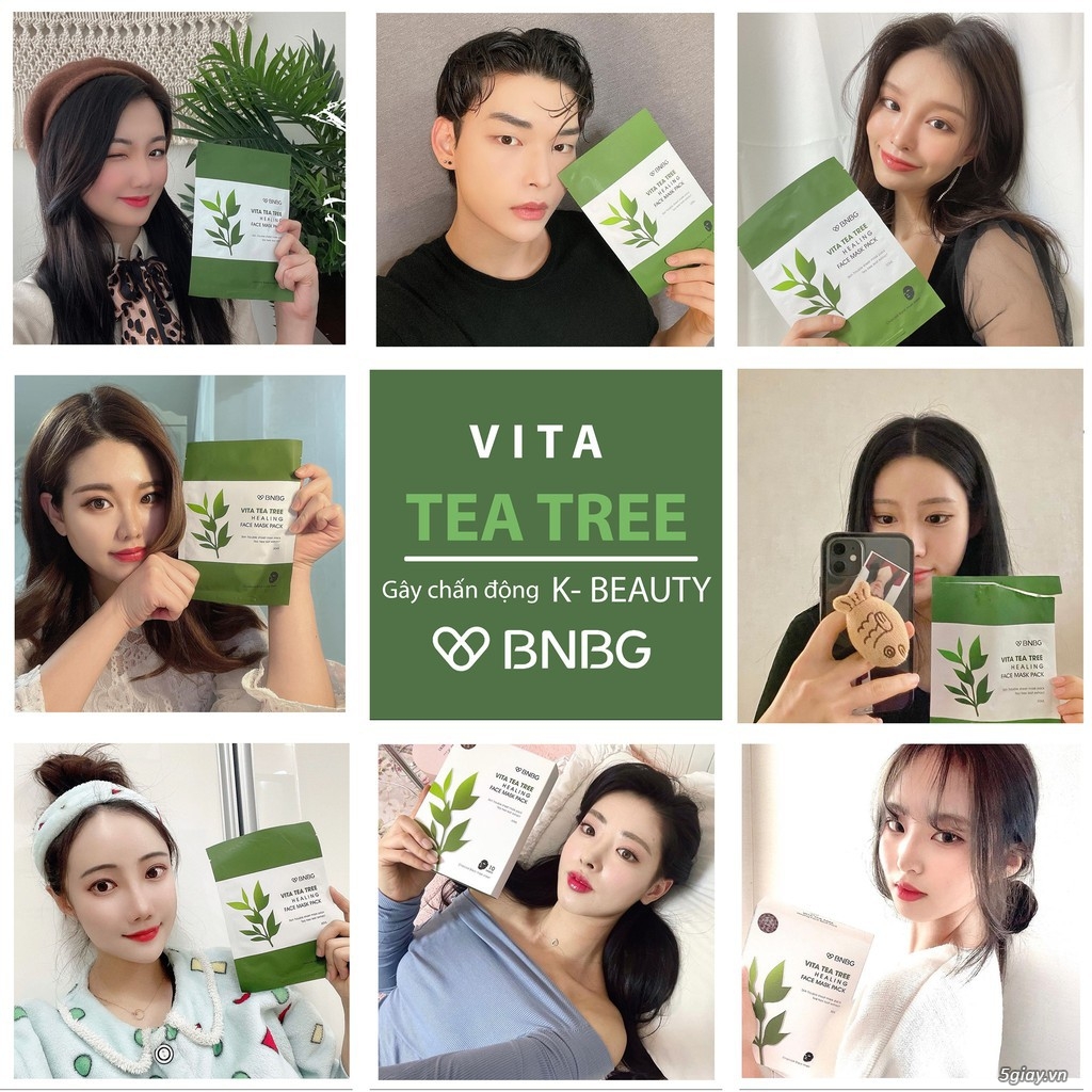 Mặt Nạ Tràm Trà BNBG Vita Tea Tree Healing Face Mask Pack - 4