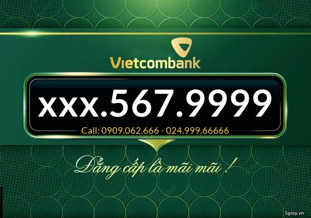 Tài khoản ngân hàng số đẹp vietcombank - Call: 0909.062.666