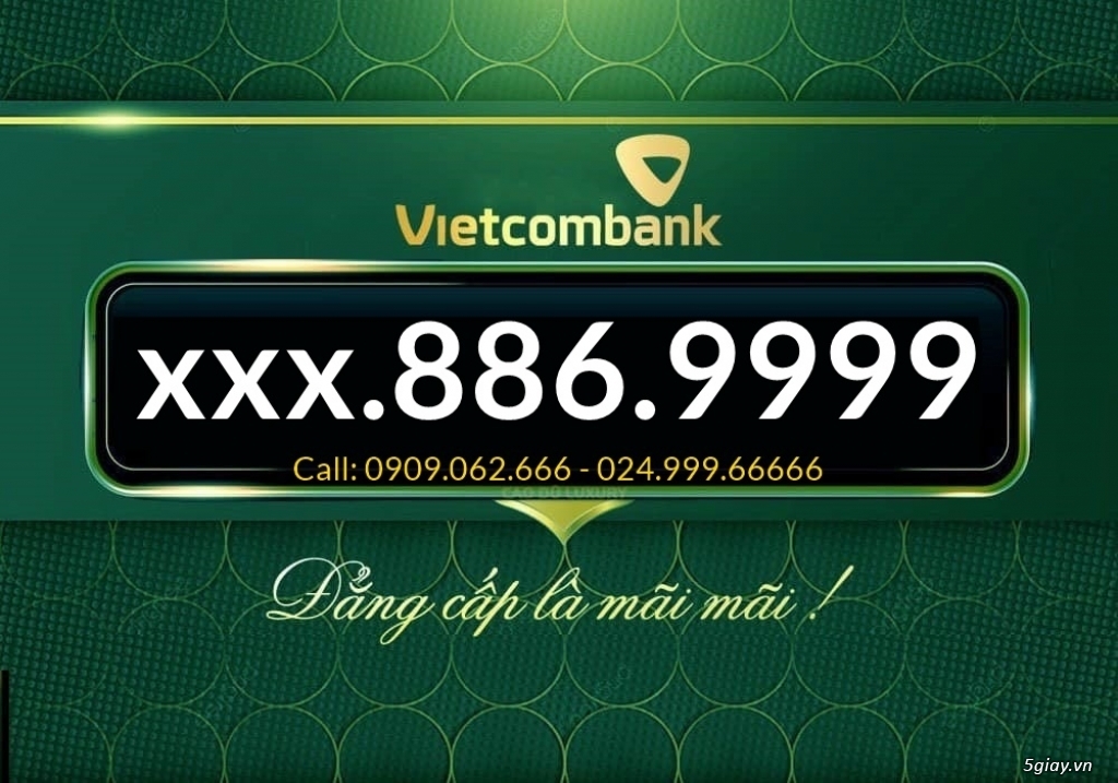 Tài khoản ngân hàng số đẹp vietcombank - Call: 0909.062.666 - 9