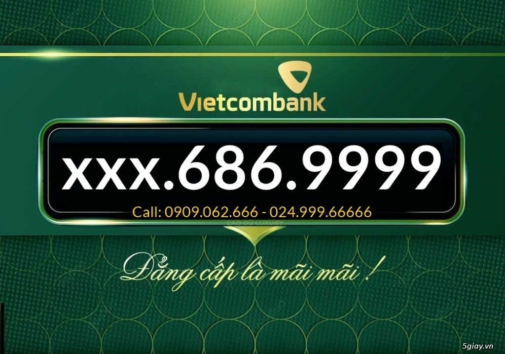 Tài khoản ngân hàng số đẹp vietcombank - Call: 0909.062.666 - 2