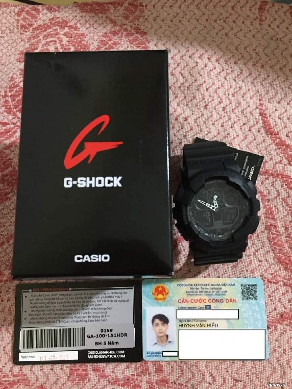 Đồng hồ G-Shock GA-100-1A1HDR - CHÍNH HÃNG - BH 5 NĂM (MỚI)