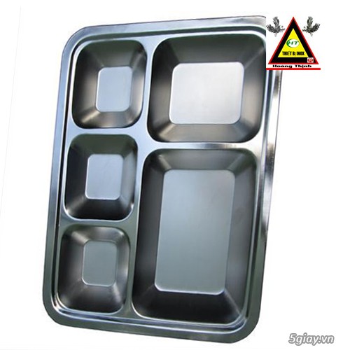 khay ăn cơm inox 5 ngăn - 1